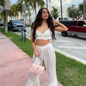 oh polly silk white set